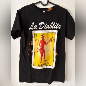 La Diablita distressed tee